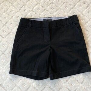 Women's J Crew Black Chino Shorts Size 6
